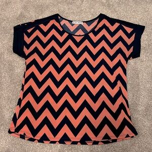Ladies Business Casual Chevron Shirt
